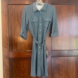 J McLaughlin XS navy & light blue dress